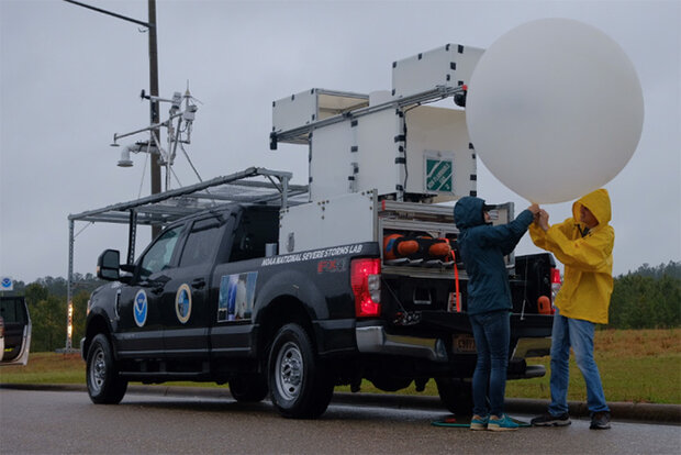 Weather balloon launch