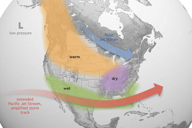 ENSO impact map of US