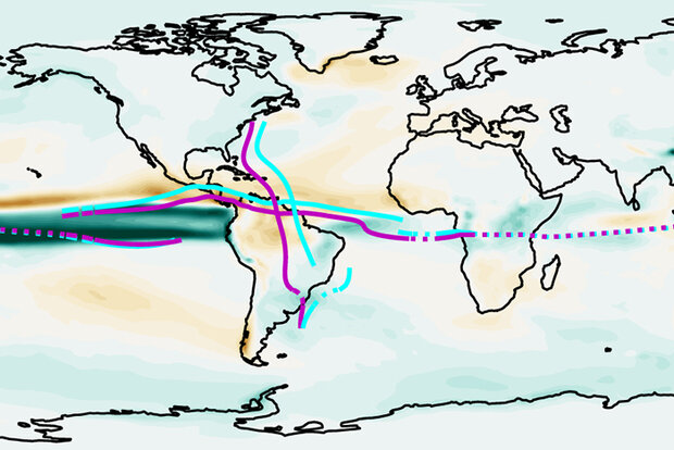 Precipitation anomaly projection map