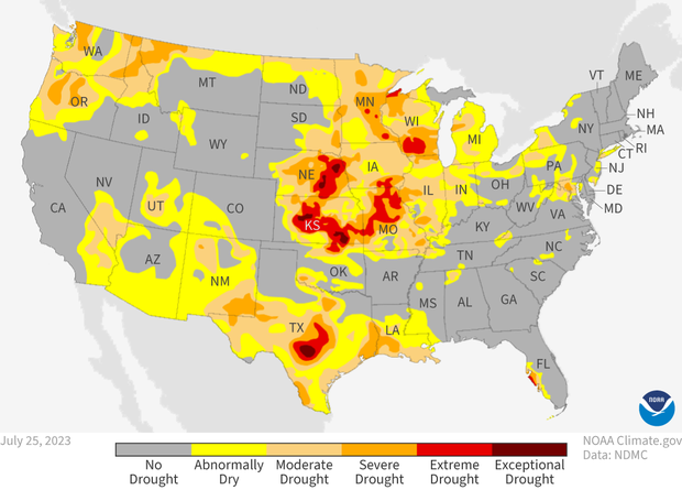 Drought monitor map