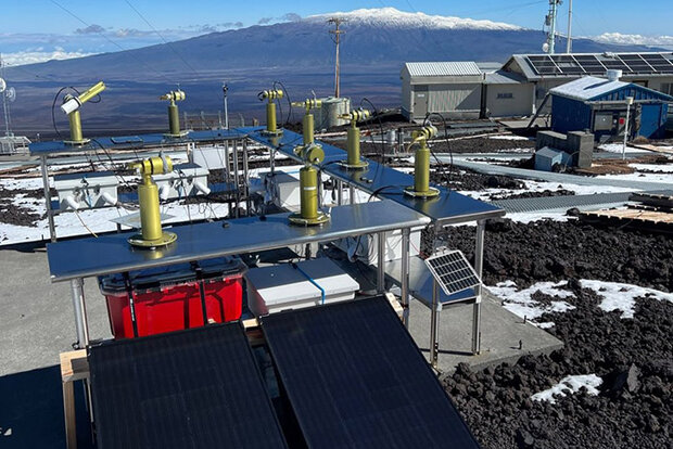 Mauna Loa Observatory with solar panels