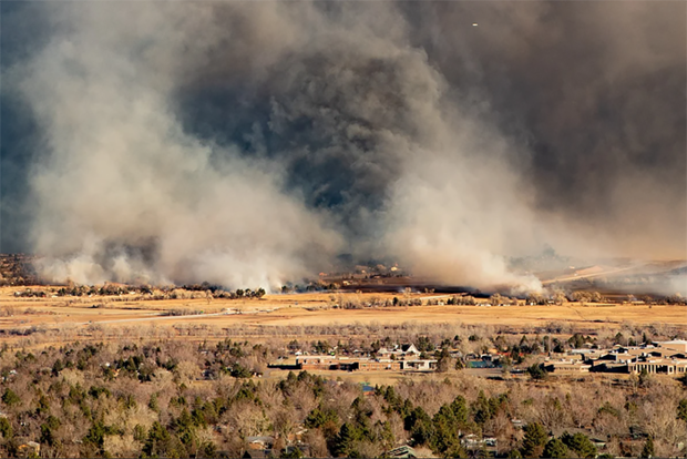 Marshall Fire smoke in Boulder County