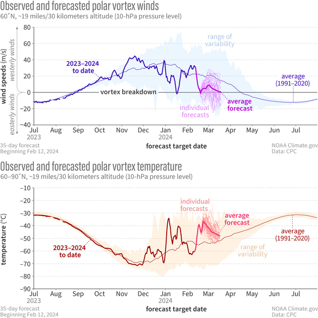 Line plots of temperature and winds.