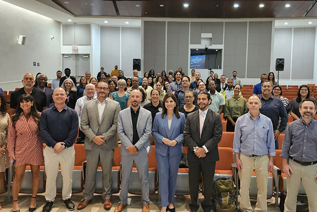 Group photo in auditorium