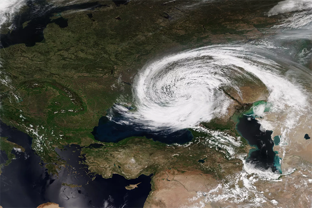 Extratropical cyclone near Black Sea