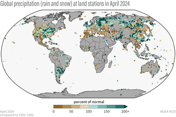 Global Precip April 2024 NCEI