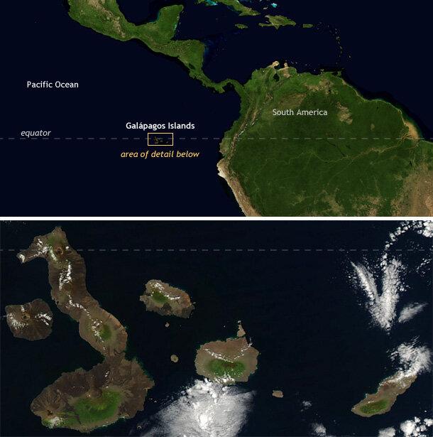 Galápagos locator map