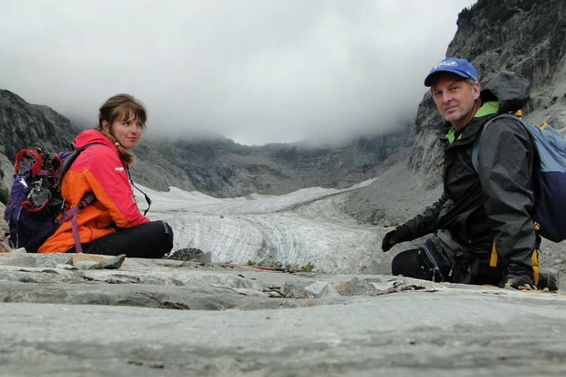 Image of Jill and Mauri Pelto on a glacier