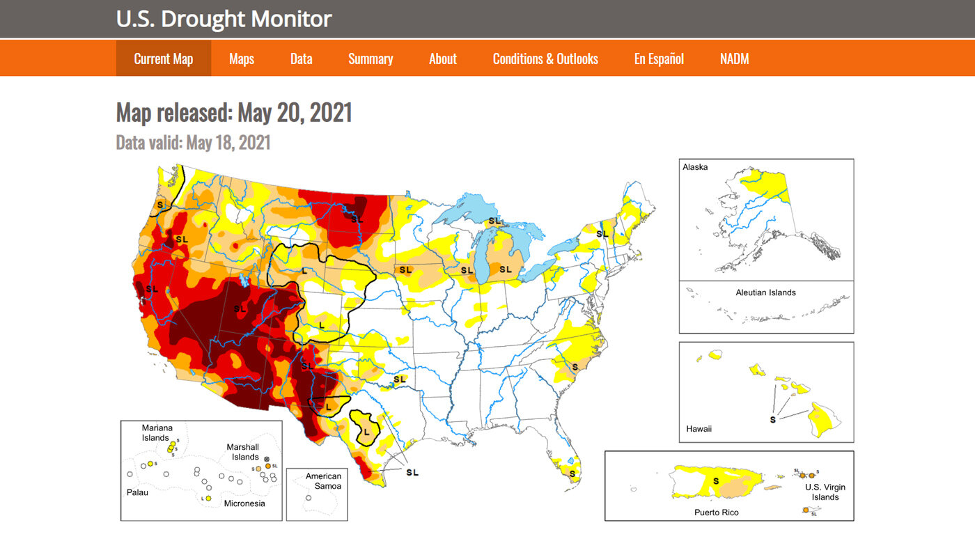 Weekly Drought Map Noaa Climate Gov
