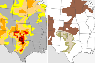Map image for For the Southern Plains, some rain and drought relief