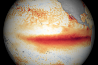 Map image for Warmth in the tropical Pacific in December 2015