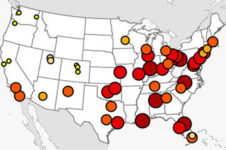 Map image for National Climate Assessment: Reducing greenhouse gas emissions will save thousands of lives in the U.S.