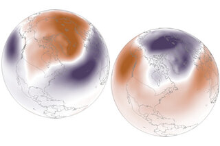Map image for How is the polar vortex related to the Arctic Oscillation?