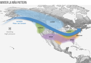 Map image for How El Niño and La Niña affect the winter jet stream and U.S. climate 