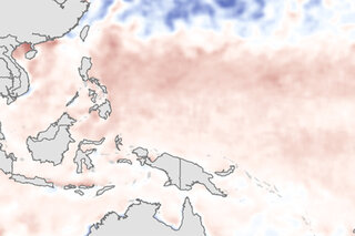 Map image for Eastern Pacific temperatures say yes to El Niño, western Pacific undecided