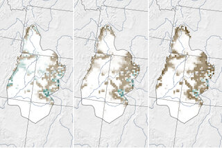 Map image for Warming and extreme dust could advance spring thaw in Colorado basin by 6 weeks