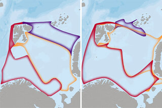Map image for Warming waters shift fish communities northward in the Arctic