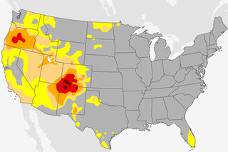 Map image for Intense drought in the U.S. Southwest persisted throughout 2018, lingers into the new year
