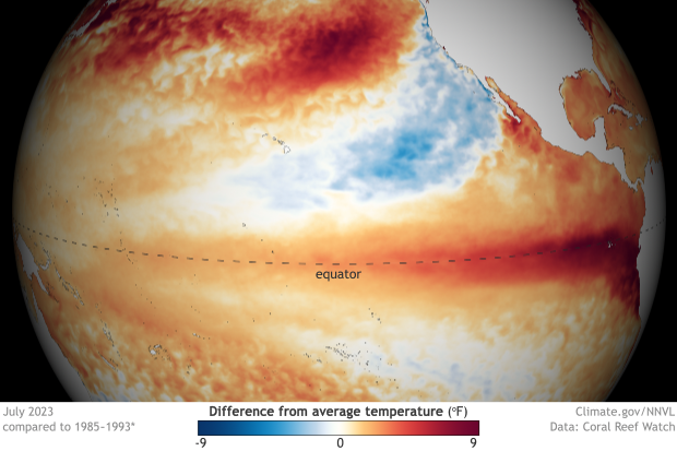 Ocean--Monthly--Difference-from-average-Sea-Surface-Temperature--Pacific--2023-07-00--small image