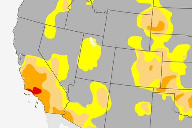 Thumb shows the evolution of drought.