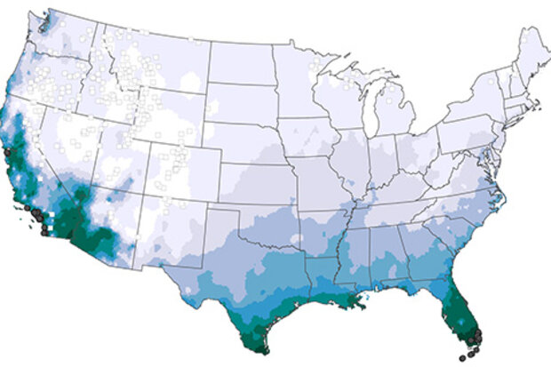 Day of last spring freeze 1981-2010 Normals