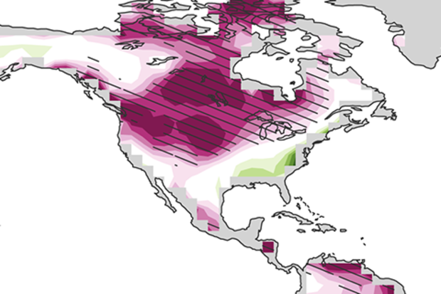 Projected June-August changes from the CESM1 model, soil moisture