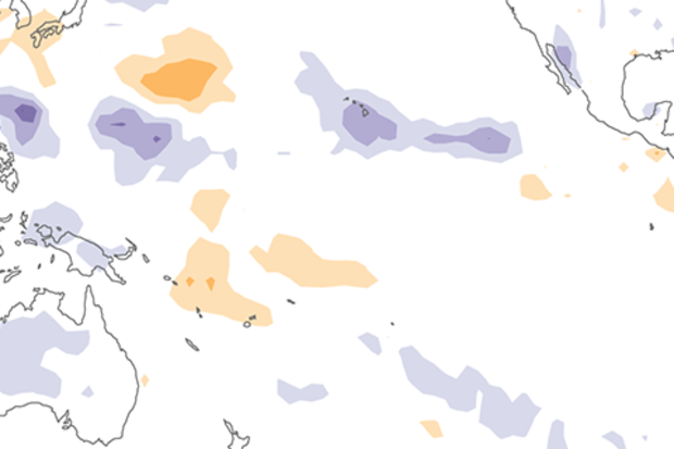 Cloud patterns in tropical Pacific in August 2018