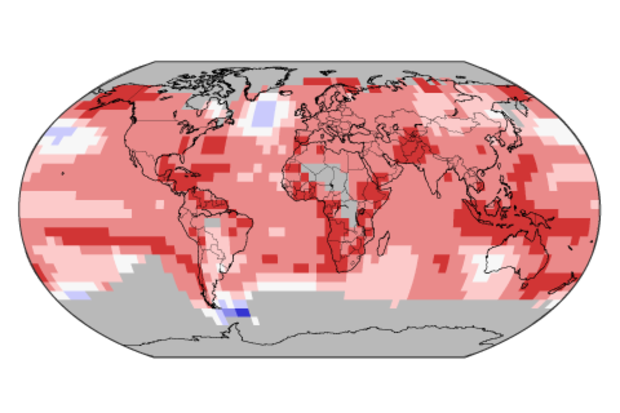 Global surface temperatures by percentiles for 2016