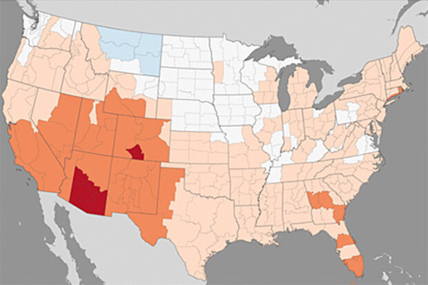 Temperature percentiles for the 2017/18 cold season