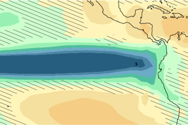 Projected rainfall in 2081-2100