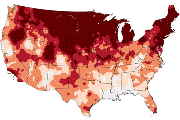 U.S. Climate trends map