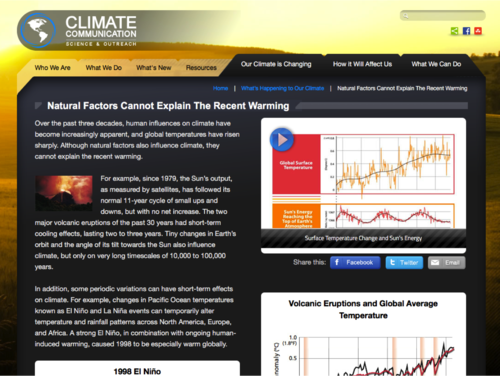 What's Happening to Our Climate: Natural Factors Cannot Explain the Recent Warming