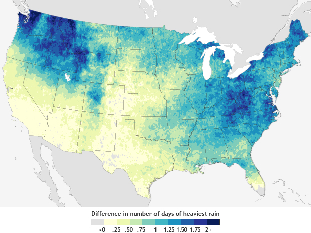 Heavy downpours more intense, frequent in a warmer world